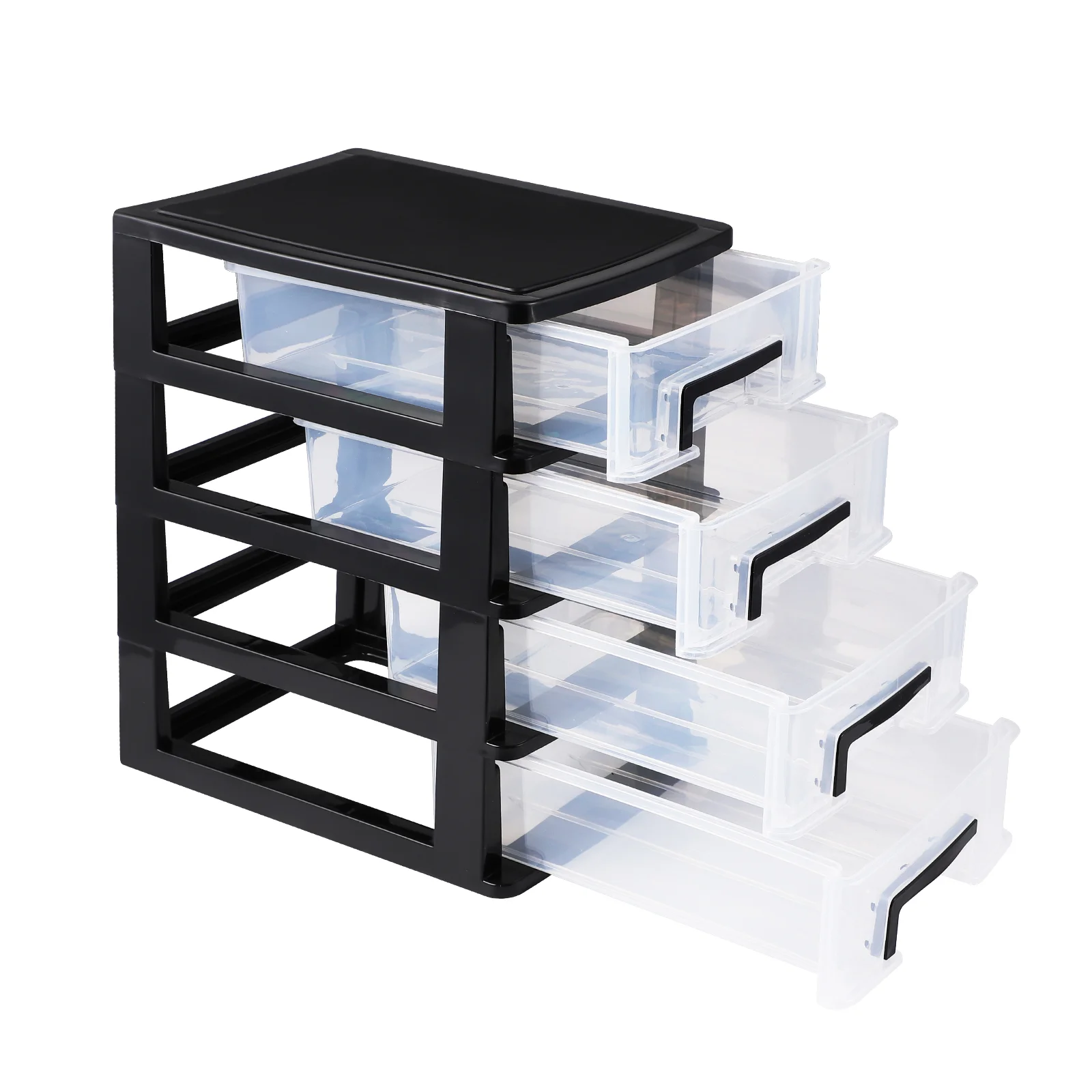 

Storage Cabinet Clear Drawer Organizer Desktop Box Type Drawers Office
