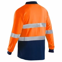 Hi Vis Long Sleeve Reflective Safety Polo for Construction
