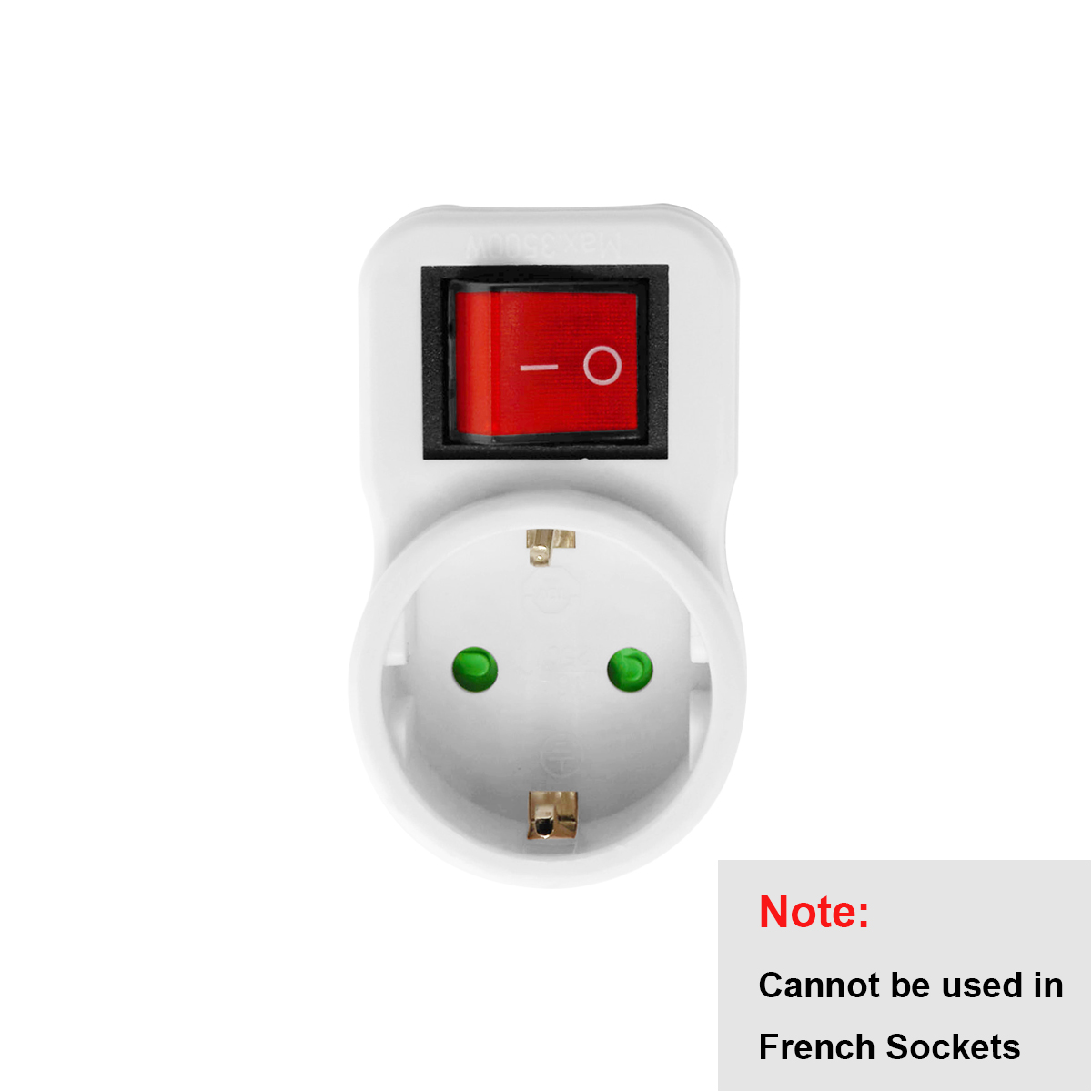 European Conversion Plug Socket With ON/OFF Switch EU Standard Expansion Power Adapter Socket Extension Plug Converter Adaptor