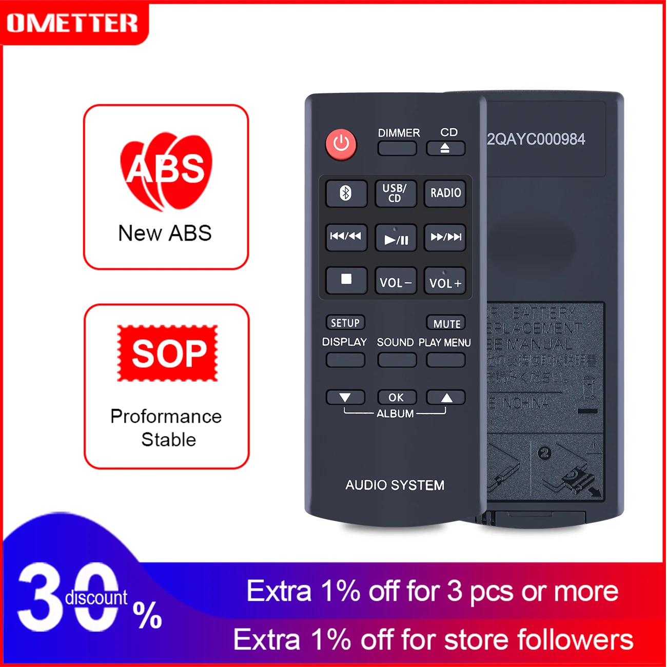 Nuovo Muslimatexb Per Telecomando Panasonic Sc-Hc38 Sc-Hc38Db Sc-Hc38Ec-K Sc-Hc58Egw Sound Bar Cd Stereo System