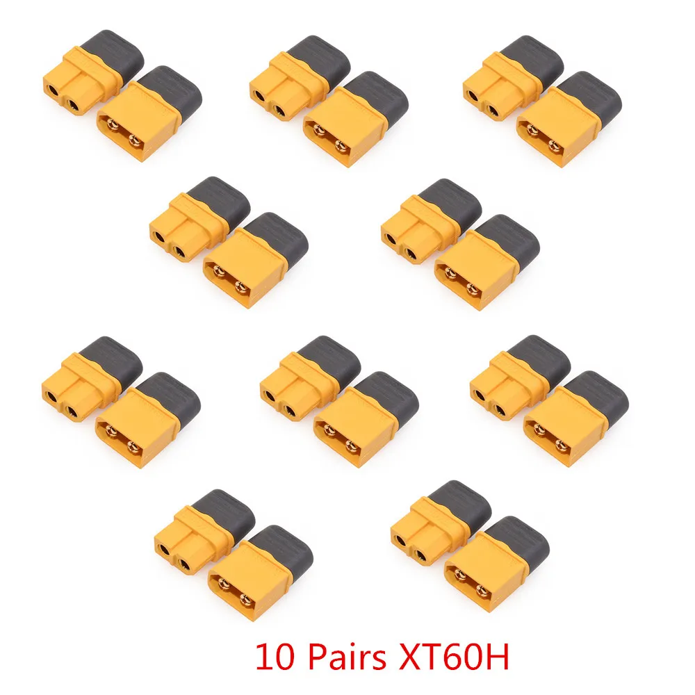 XT60H Connector Plugs with Sheath Housing (10 Pairs)