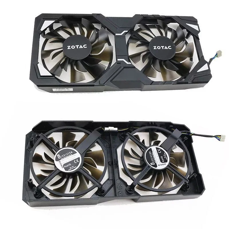 2 Pcs/Lot 4 Pin Cooler Fan Replacement For Zotac Gtx 1060 Gtx960 Gtx950 Graphics Card Cooling Fan Gtx 1060 960 950 Ha