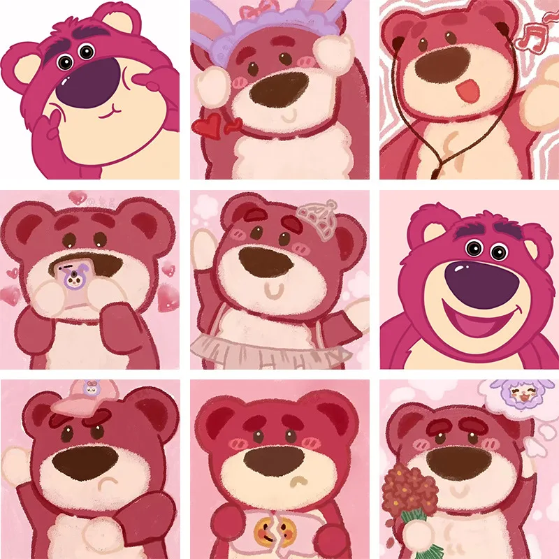 Disney Cartoon Strawberry Bear Diamond Painting Children\'s Kids Creative Cute Home Decor Handmade Mosaic Embroidery 2023