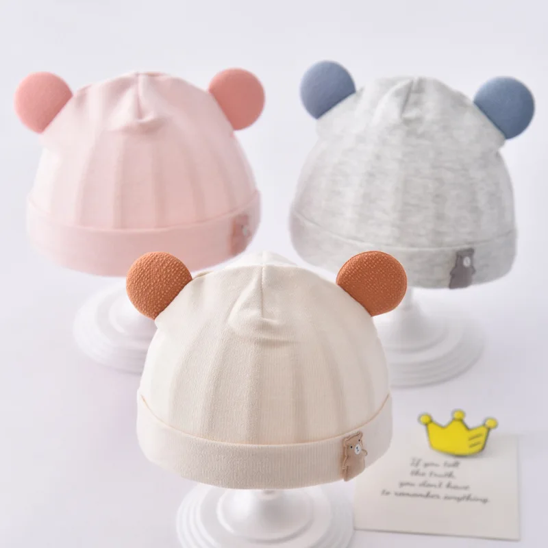 12pcs/lot! Wholesale Baby Hat Spring Autumn High Quality Pure Cotton Hat Breath Thin Cute Baby Hat