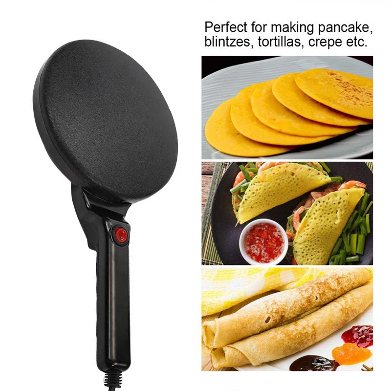  8 Electric Crepe Maker, Portable Crepe Maker Cordless Crepe Pan  Maker Griddle Crepe Pan with Non-Stick Coating for Crepes, Blintzes,  Pancakes, Bacon, Tortillas: Home & Kitchen