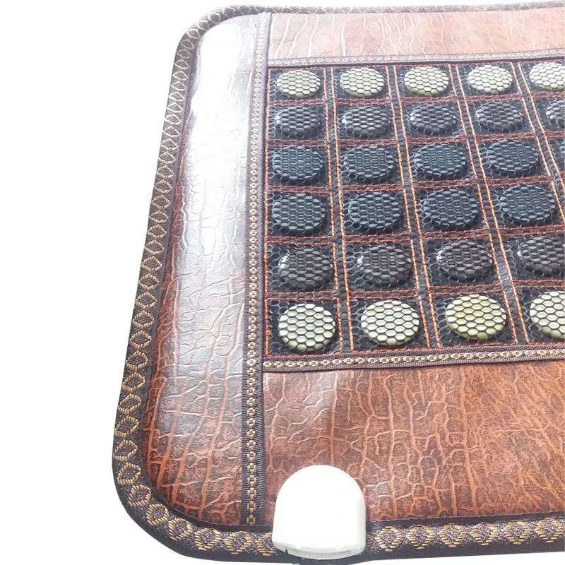 Brown Jade Heating Mat With Heat Therapy of Stones Tourmaline-Negative Ions-Mesh Mat With Adjustable Timer & Temperature