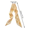 Super Beautiful Scarf 26 Letters Silk Scarf Headband Jungle Alphabet Print Bag Streamer Women Fashion Brand Design Silk Scarf 6
