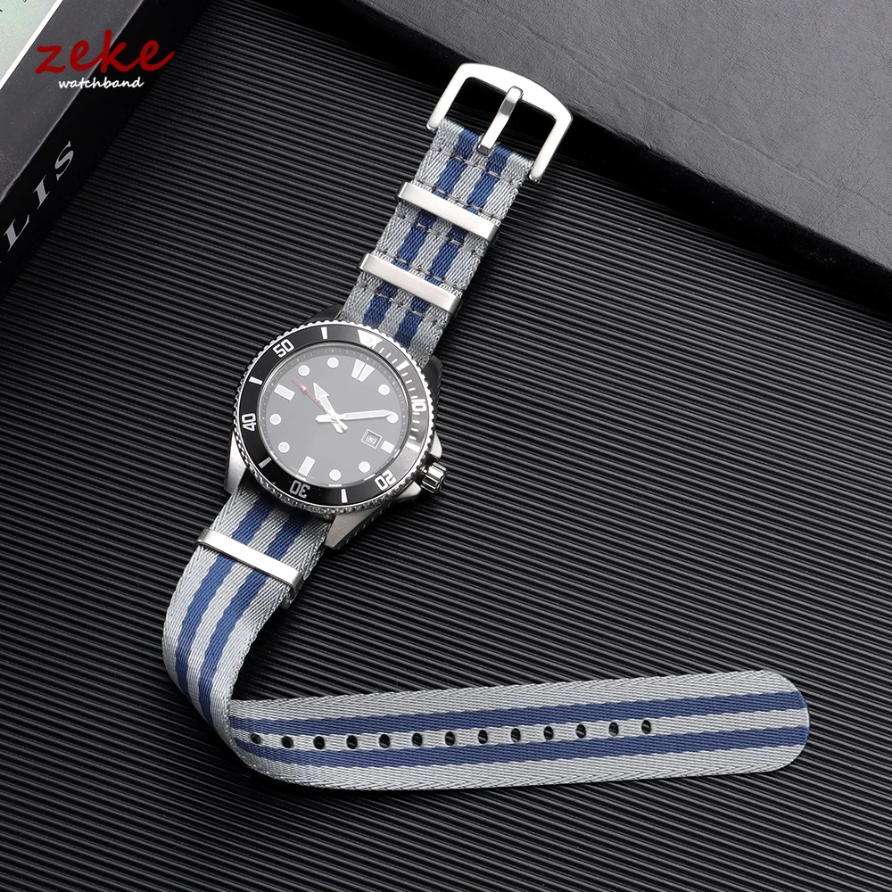 Men's Comfortable Soft Nylon Watch Band - Military Sports Strap Replacement Bracelet, 20mm/22mm