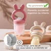 Bunny Animal Design Fruit Feeder Set Breast Milk Freezer Tray Food Soup Silicone Freezer Tray BPA Free Silicone Popsicle Mold 3