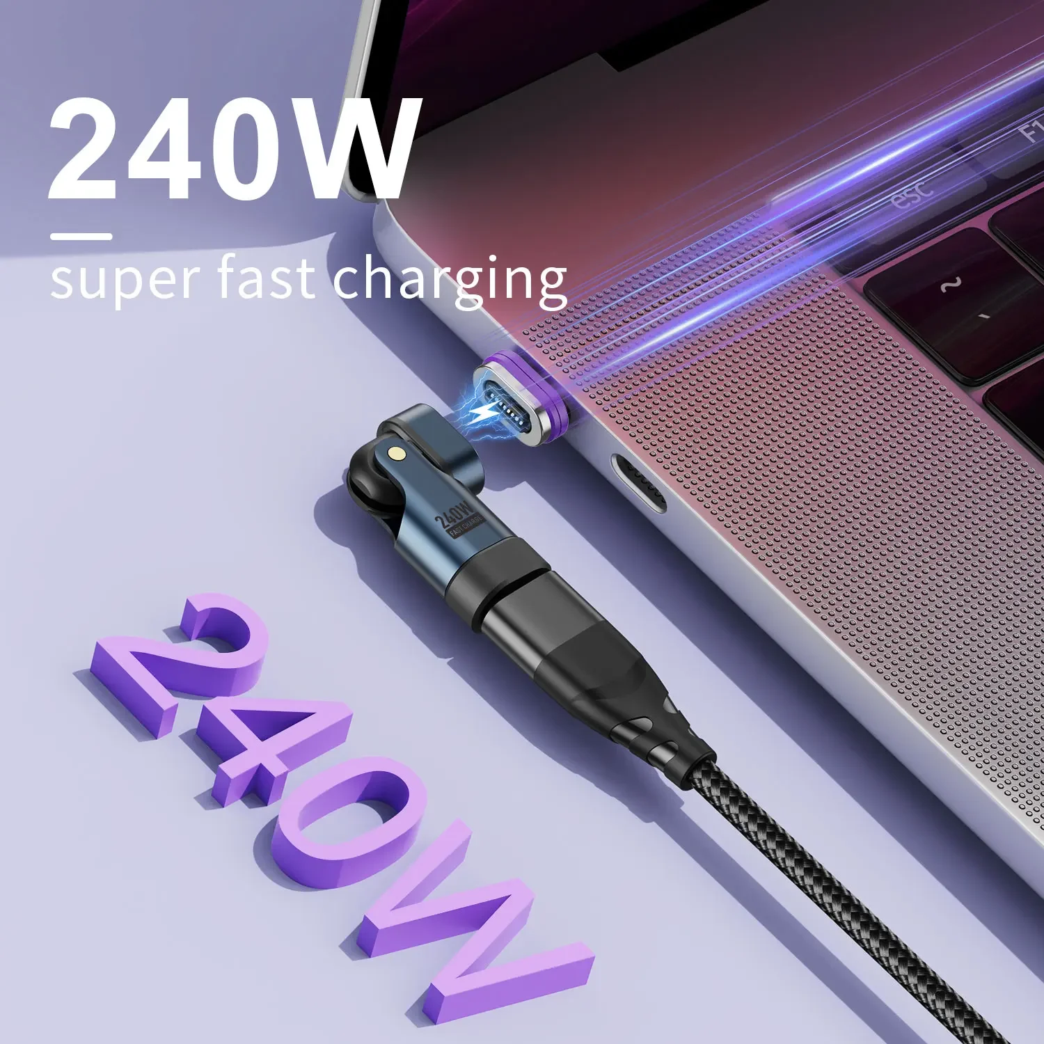 USLION 240W Type C Adapter USB-C to Type-C Fast Charging thumbnail 9