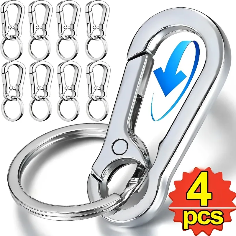 

Men Stainless Steel Gourd Buckle Climbing Keychain Waist Belt Clip Anti-lost Buckle Hanging Fashion Keychain Car Decoration Gift
