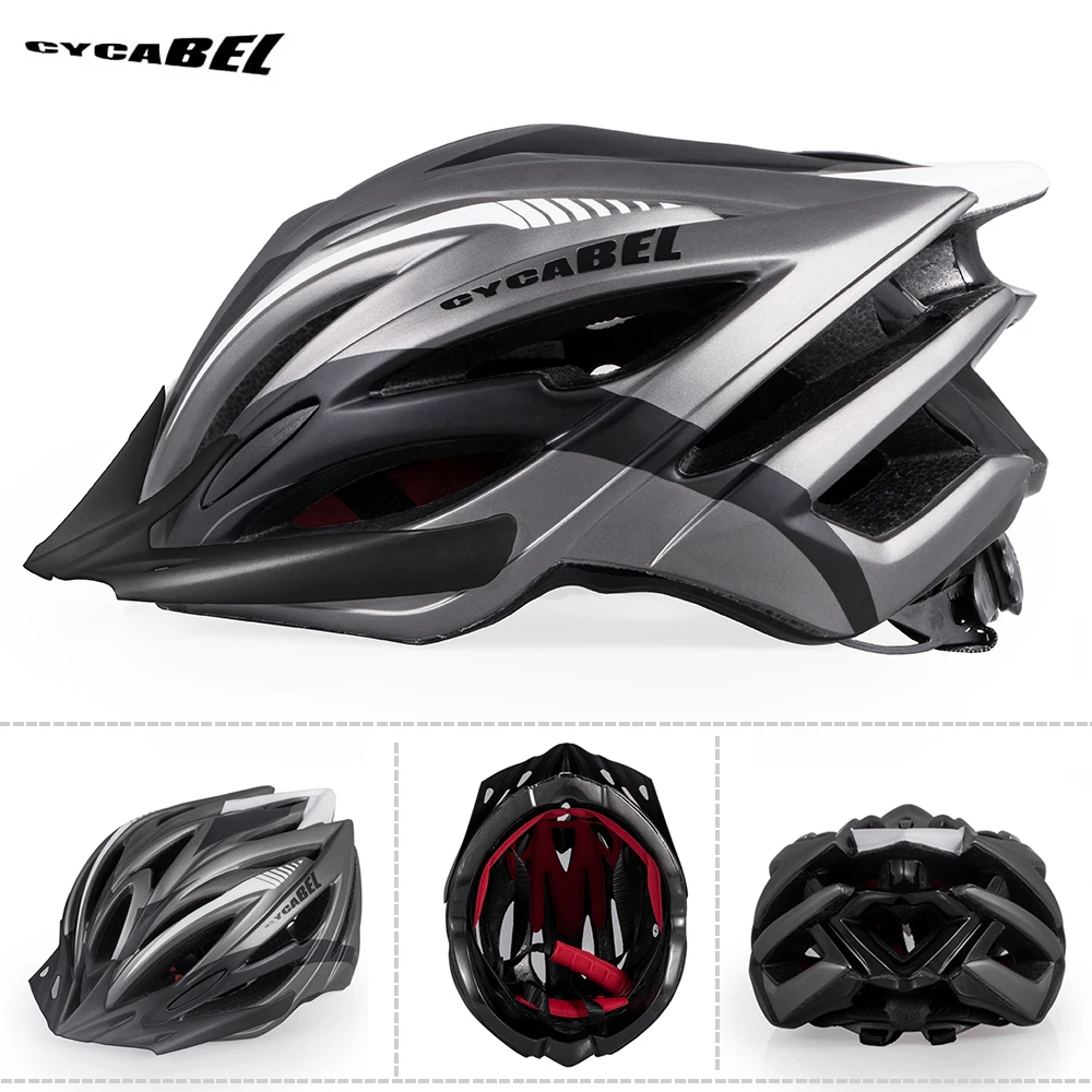 

CYCABEL New Road Mountain Bike Helmet Integrally-Mold Ultralight Sports Ventilated All-Terrain MTB Bicycle Riding Secure Caps