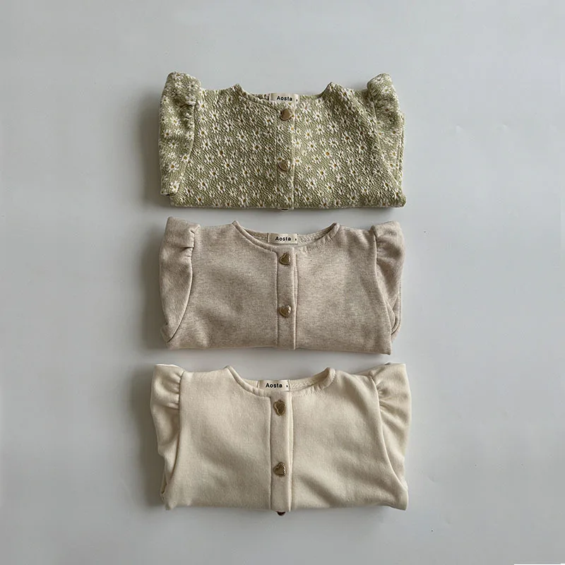 Description Picture 6 of itemInfant Spring Autumn New Solid Long Sleeve Coat Cotton Baby Girl Cardigan O-neck Tops Toddler Floral Jacket Children Clothes