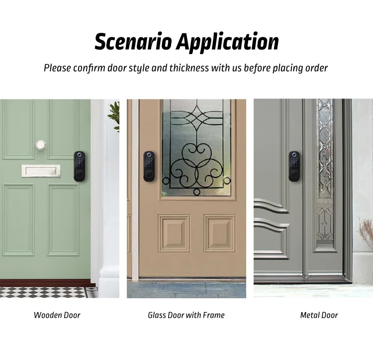 New Dual System Double Side Fingerprint IP66 Waterproof Outdoor Gate Bluetooth TTLock App Passcode Rfid Card Smart Door Lock