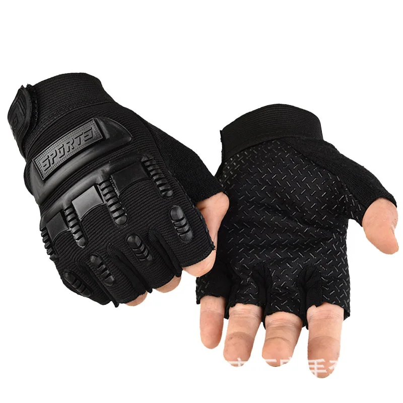 Cycling Kids Tactical Gloves Half Finger Anti-Slip Protective Outdoor Sports Gloves Children Climbing Running Boys Girls Gloves 6
