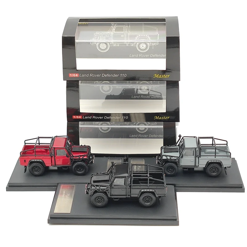 Master 1/64 Defender 110 Pickup BigWheels Diecast Toys Car Models Miniature Hobby Collection Gifts