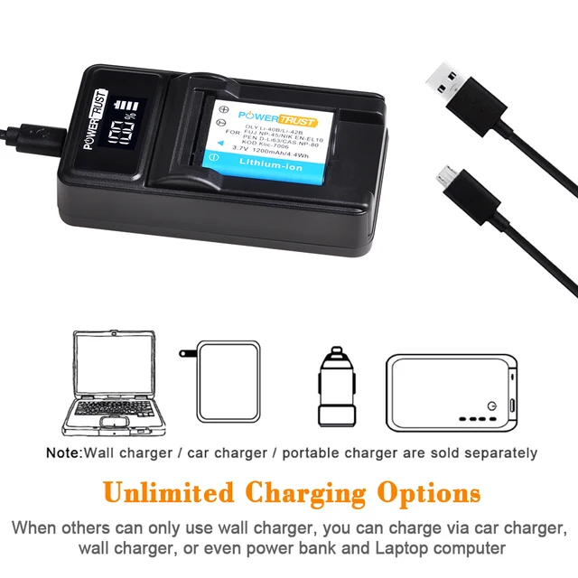 2 Batteries Dot.Foto NP-45 740mAh 3.7V - Compatibles Fujifilm Instax Mini 90, FinePix XP, T, JX Séries