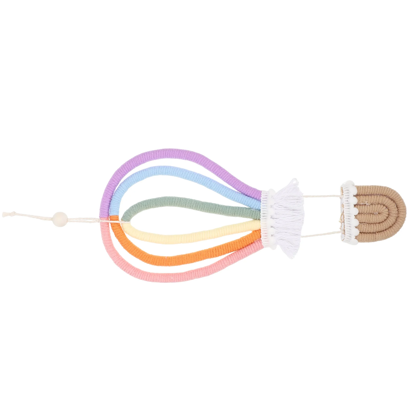 

to Weave Hot Air Balloon Rainbow Hanging Crafts Adorn Cotton Thread Scene Pendants