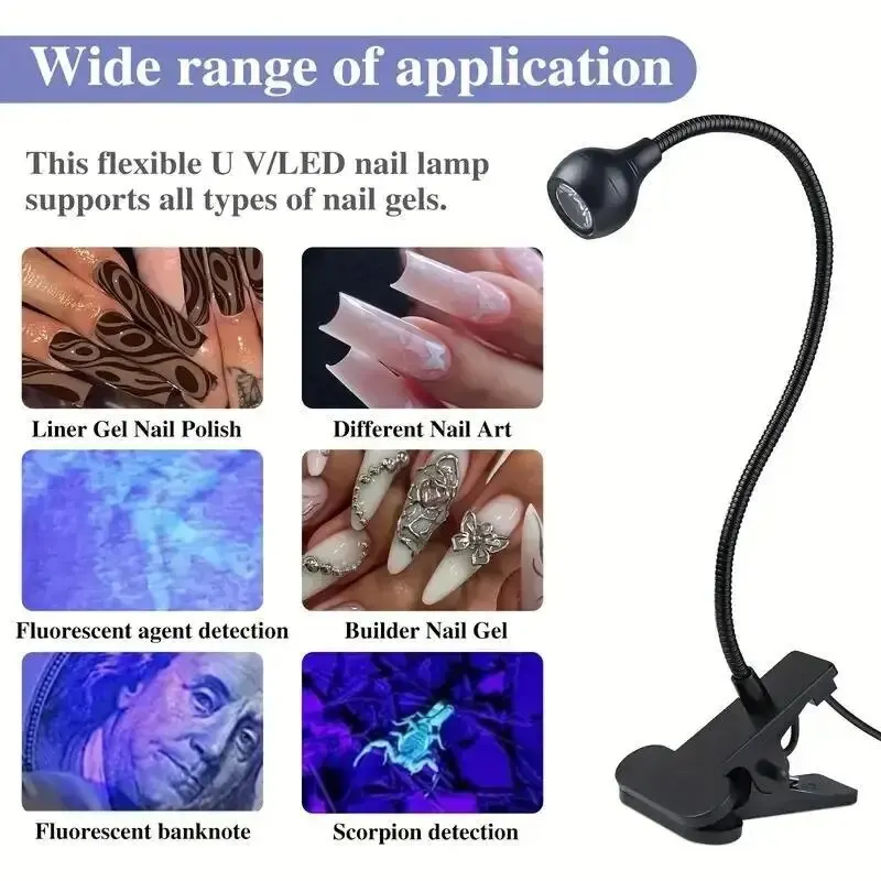 Nail Lamp LED Portable Nail Dryer Clip Dryer Lamps NailsLamp Gel Polish Professional Nails Art Tools Home Salon Manicur nail art tools