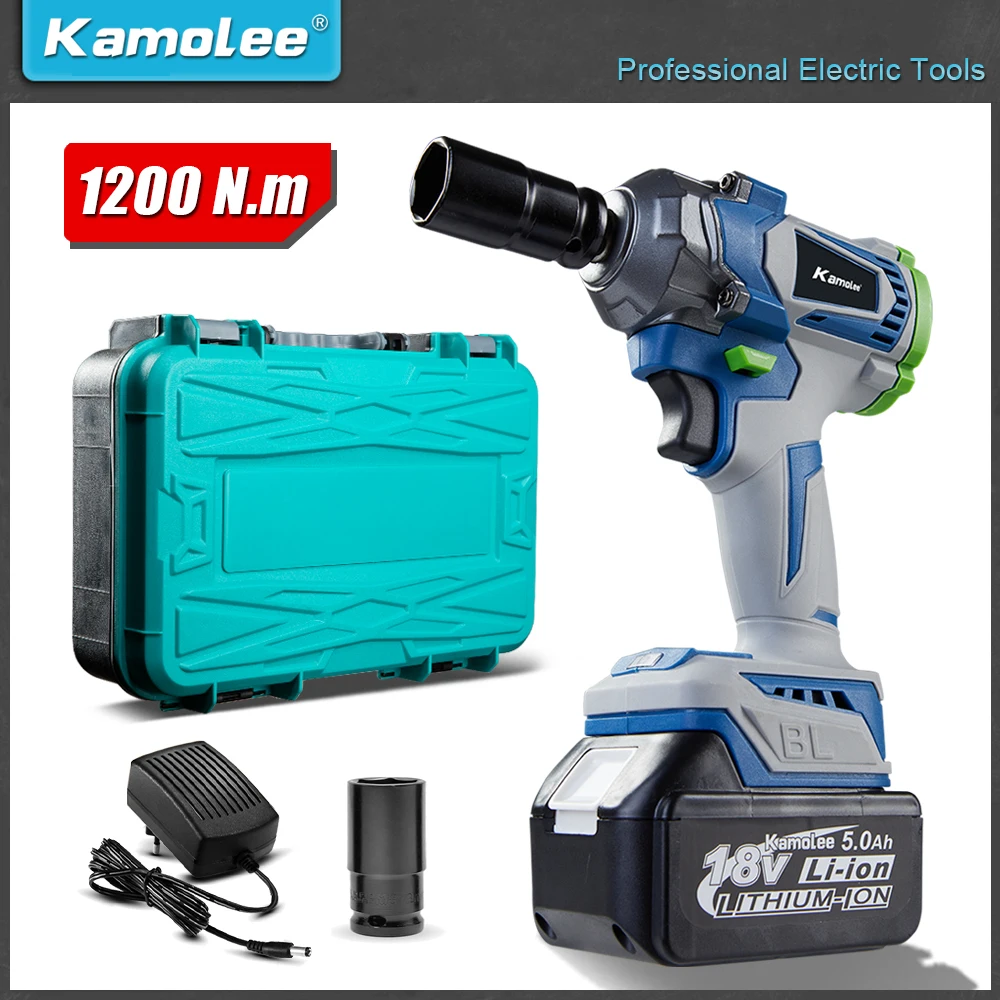 fogo전동드릴 Kamolee 고토크 브러시리스 전기 임팩트 렌치, 1/2 인치 전동 공구, Makita 18V 배터리와 호환 가능, 1200N.m fogo전동드릴 Kamolee 고토크 브러시리스 전기 임팩트 렌치, 1/2 인치 전동 공구, Makita 18V 배터리와 호환 가능, 1200N.m