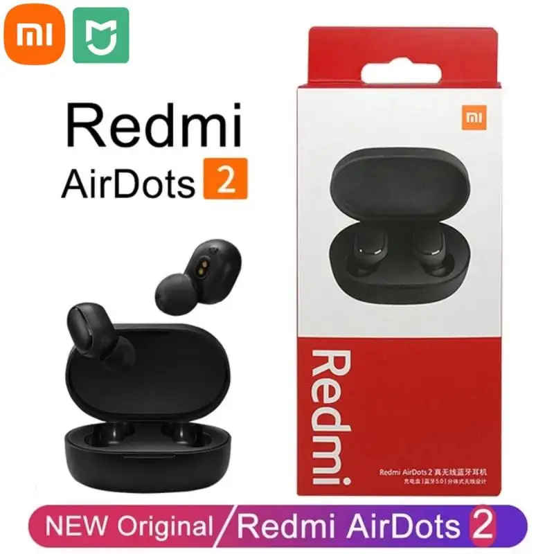 Беспроводные Bluetooth-наушники Mijia Redmi Xiaomi AirDots 2, 5,0 Hi-Fi стерео наушники с шумоподавлением и HD микрофоном для звонков