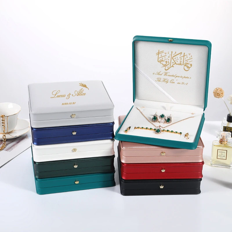 Customized Elegant Jewelry Storage Box - Ideal for Wedding Rings, Necklaces, Earrings, Bracelets, and Bridal Gifts