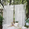 Curtains Suitable for Filtering Light in Living Room Windows, One Piece Set White French Lace Semi Transparent Rod 2