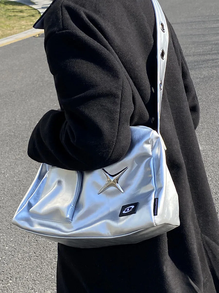 JIAERDI Black Y2k Tote Bags Women Aesthetic Luxury Designer Large Capacity Shoulder Bags Female Grunge Sport Shopping Handbag