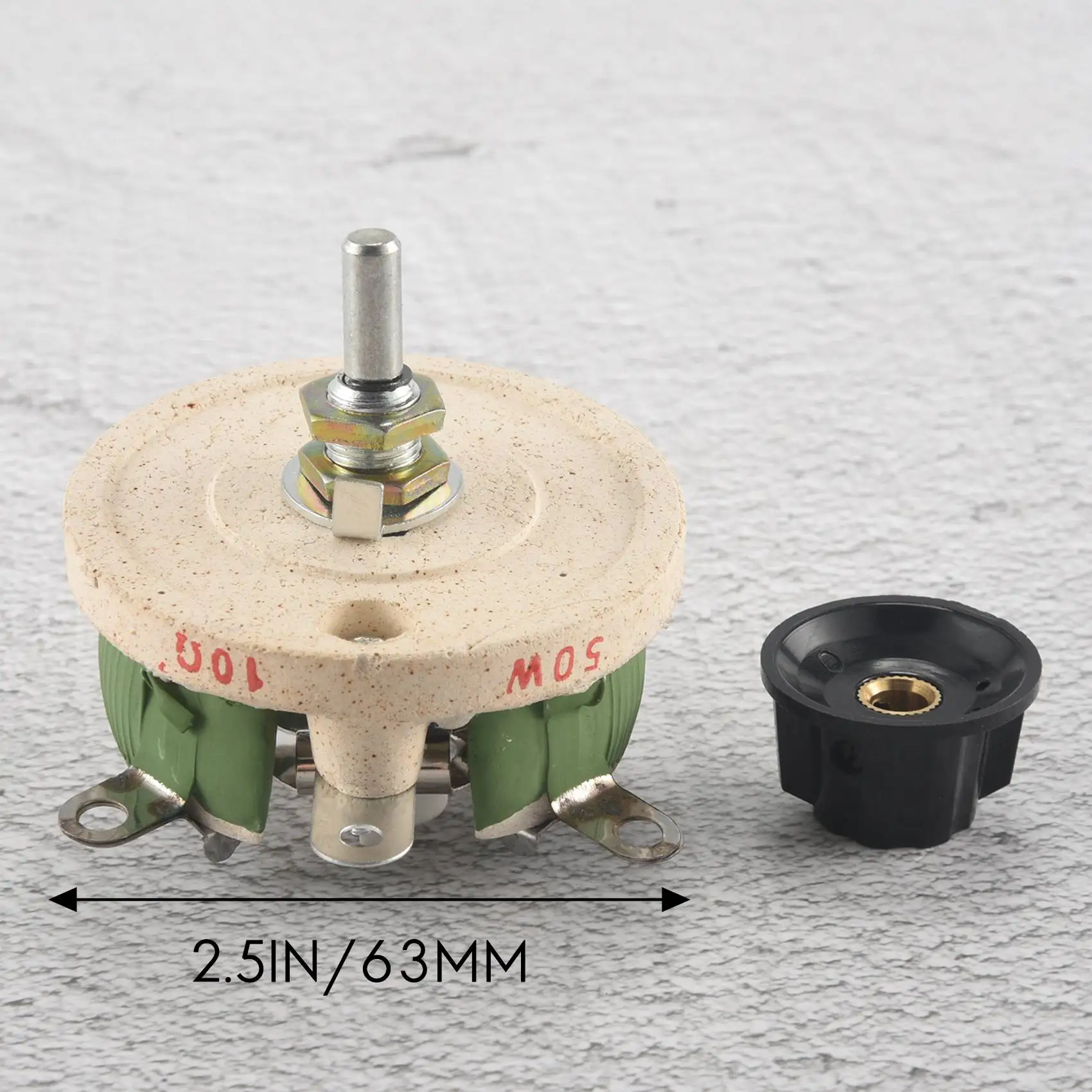 50W 10 Ohm Ceramic Potentiometer Variable Taper Pot Resistor Rheostat Rare
