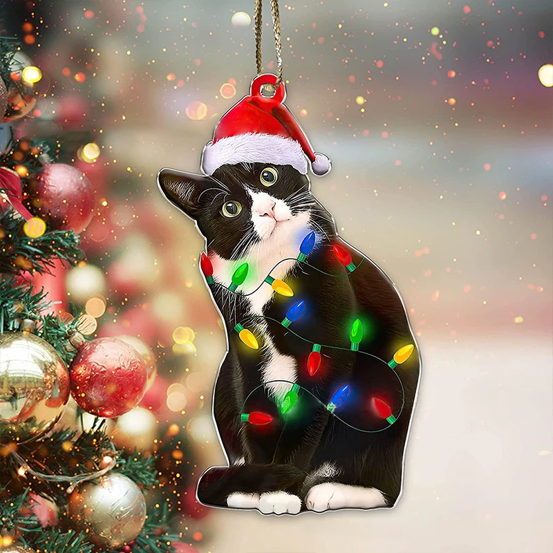 

Christmas Pet Dogs & Cats Pendant Decoration Car Charms Home Decor New Arrivals Acrylic Backpack