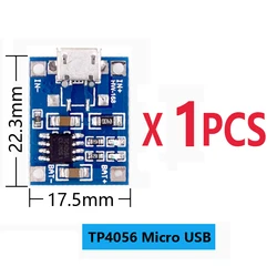 Enhanced Lithium Battery Charger Module with Dual Protection and Optimized Charging (Micro USB 1PCS)