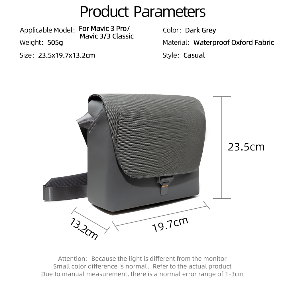 Drone Storage Bag Drone Accessories For DJI AIR 3 Multi-function Storage Bag Light Gray Endurance Mavic 3 PRO /air 2s Shoulder