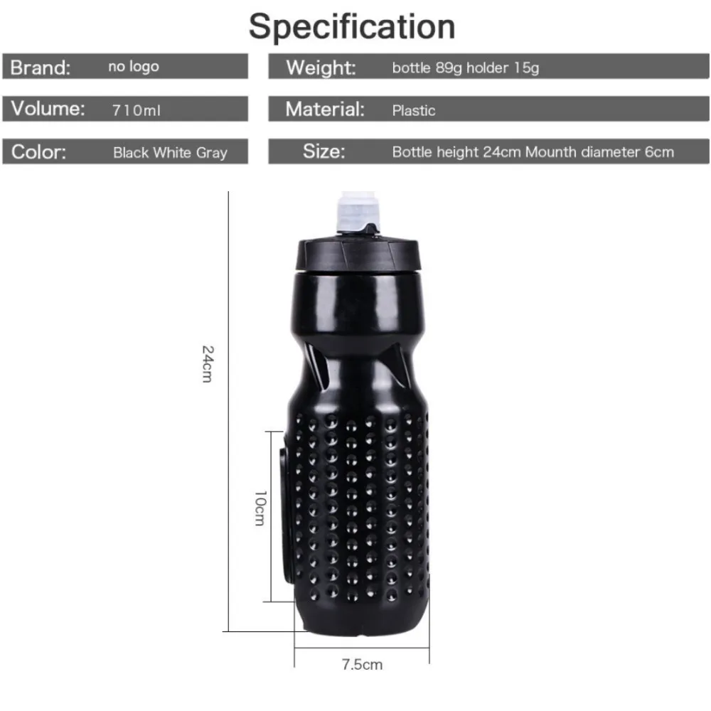 Bike Water Bottle 710ML With Magnetic Mount Leak-Proof Sports Cycling Bottle Camping Hiking Riding Kettle Bicycle Accessories view 6