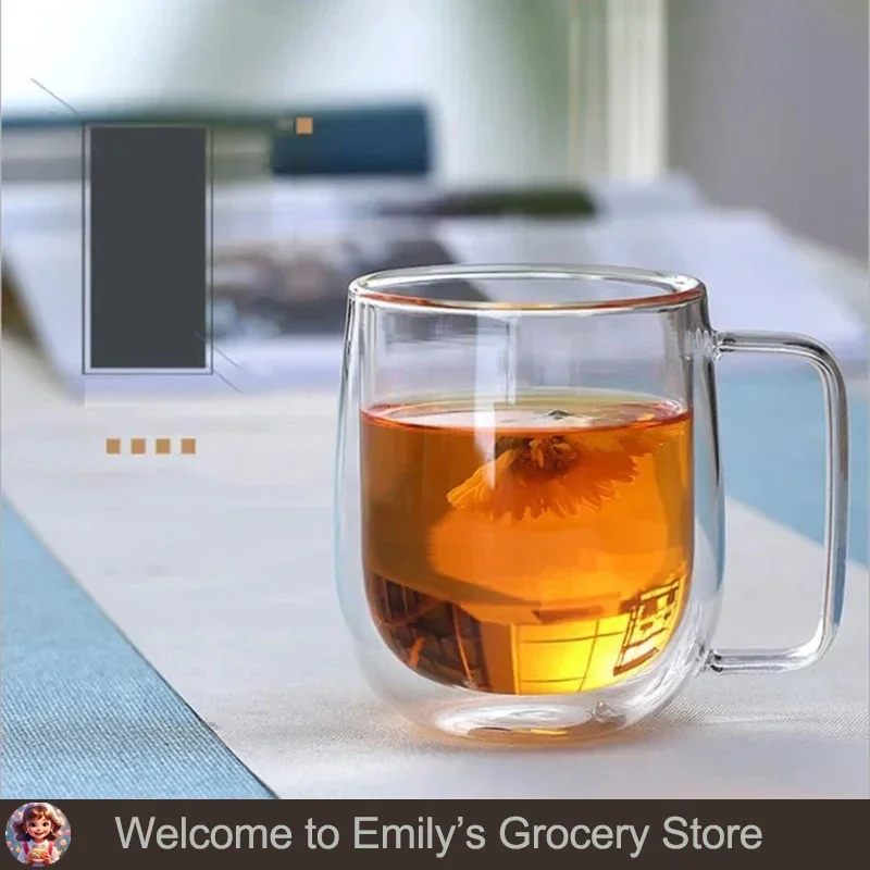 Heat-Resistant Double Wall Glass Coffee Mugs - أكو...