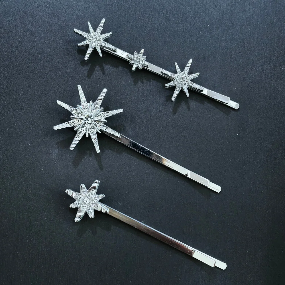 Kristall-Stern-Haarspangen für Bräute, Frauen und Mädchen, modische Metall-Haarnadeln, Hochzeits-Haarspangen, Braut-Haarschmuck – Detail 9