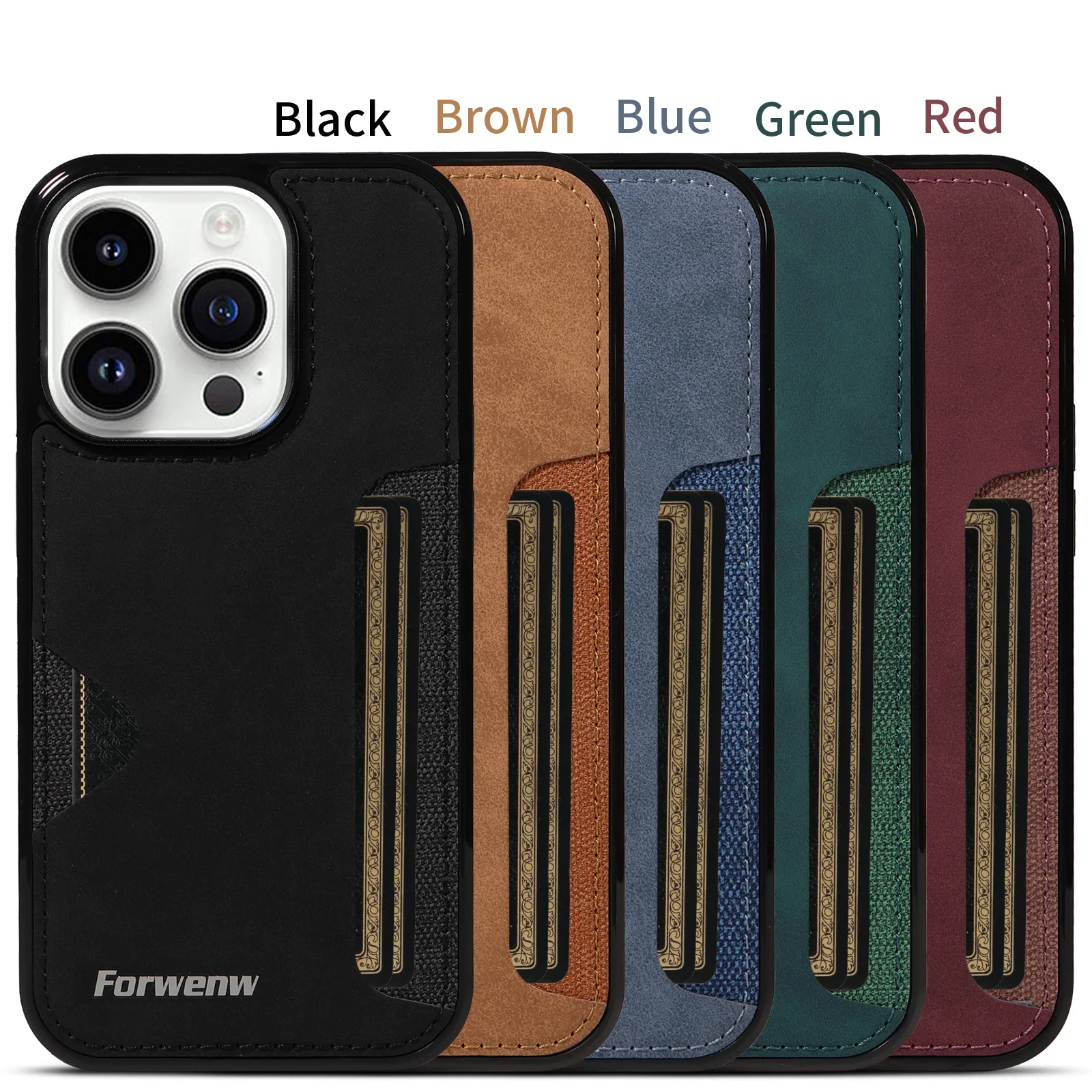 Leather Card Slot Wallet Phone Case - Ultra Thin Book Cover
