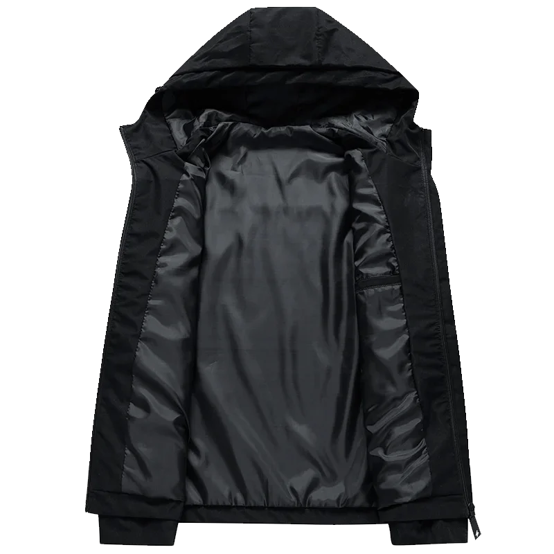 Spring And Autumn Bomber Jacket Men's Windproof Zipper Jacket Casual High Quality Hooded Baseball Jacket Outdoor Sports Jacket