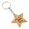 1Pcs Star Keychains Inspirational Wooden Keychain Motivational You're a Star Keychains Bulk Thank You Gift for Students Teacher 6