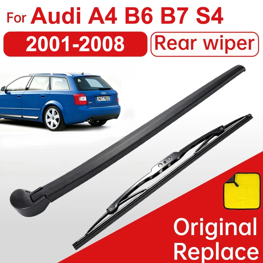 Scheibenwischer 14" Heckwischerblatt & Arm Set Kit für Audi A4 B6 B7 S4 Windschutzscheibe Windschutzscheibe Heckscheibe