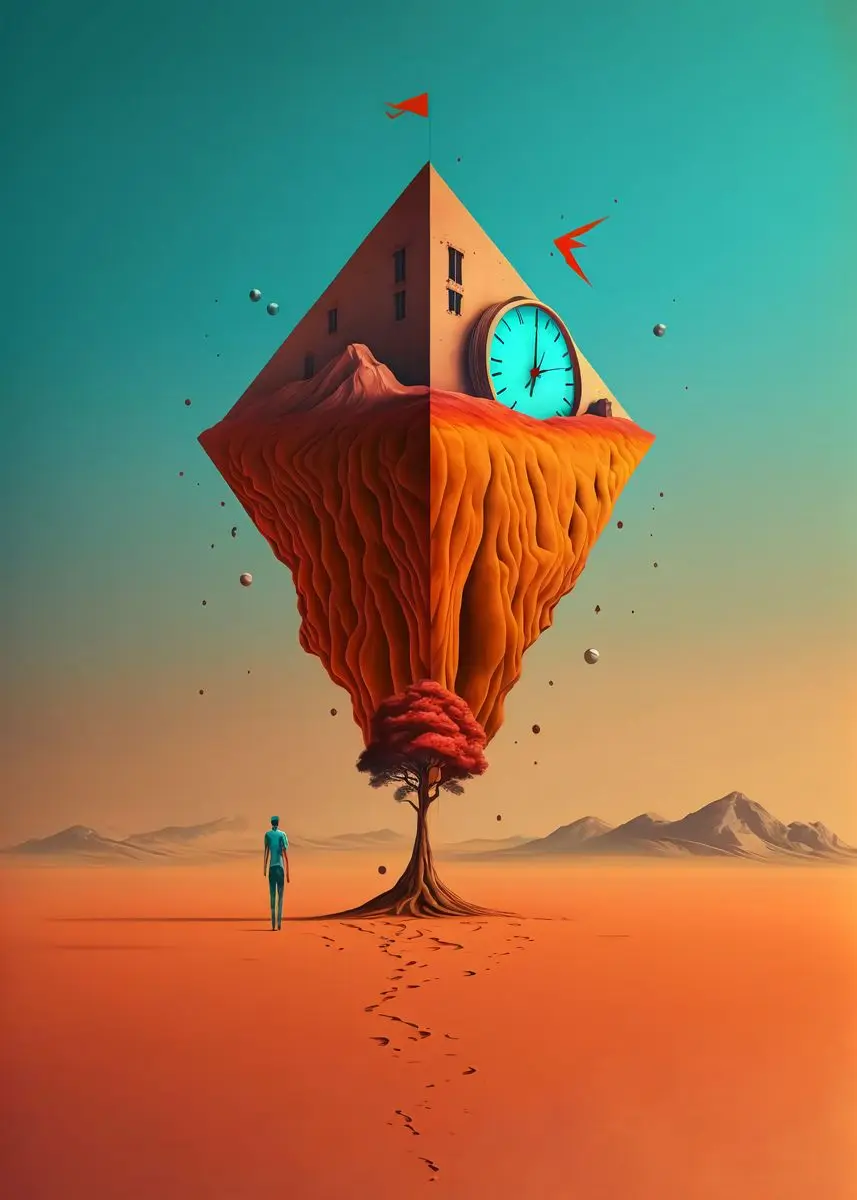 Surreal Modern Mindfulness Canvas Wall Art: Abstract Prints