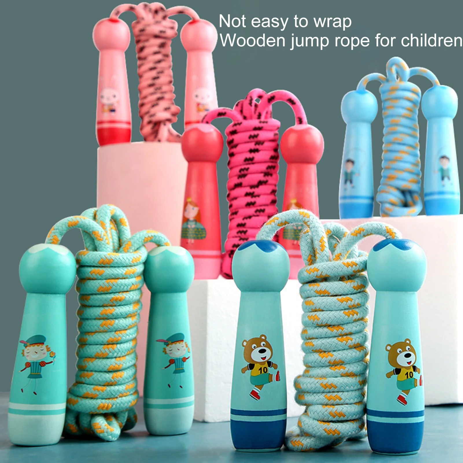 Professional Children Jump Rope Sports Skipping Rope Cartoon Print Sports Weight Loss Children Jump Kid