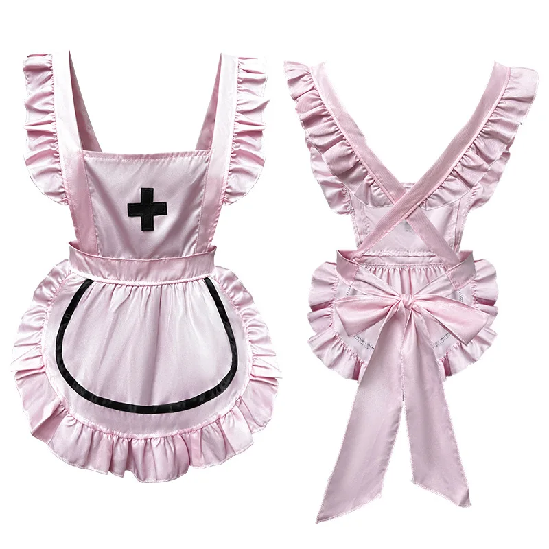 Anime Black Pink Lolita Maid Cosplay Kleid mit Schleife – Süßes Mädchen Kostüm 15