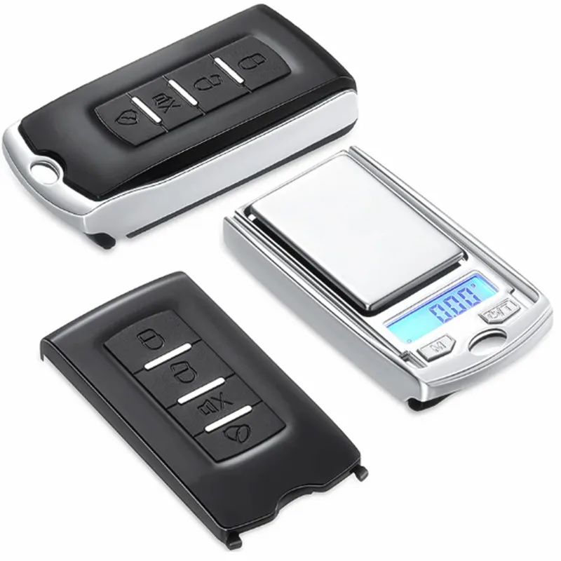 Digital Pocket Electronic Gram Scale 1Pcs 200g/100g 0.01g Precision Portable Car Key Shape with LCD Display