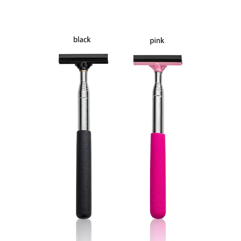 LJDJ Car Rearview Mirror Wiper 2 Pack Universal Automotive Car Accessories Telescopic Auto Mirror Squeegee Cleaner 98cm Long Handle Portable Car Cleaning Tool Mirror Glass Water Mist Cleaner (Black01