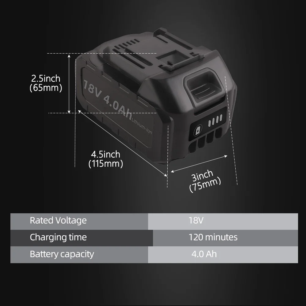SPTA 4.0Ah Rechargeable Lithium Battery For Cordless Car Polisher Angle Grinder Power Tool LD502 LD503 LD504