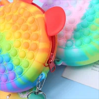 Cute cartoon colorful stress relief shoulder crossbody bag for boys and girls holiday gift kids stress relief pop fingertip toy 4