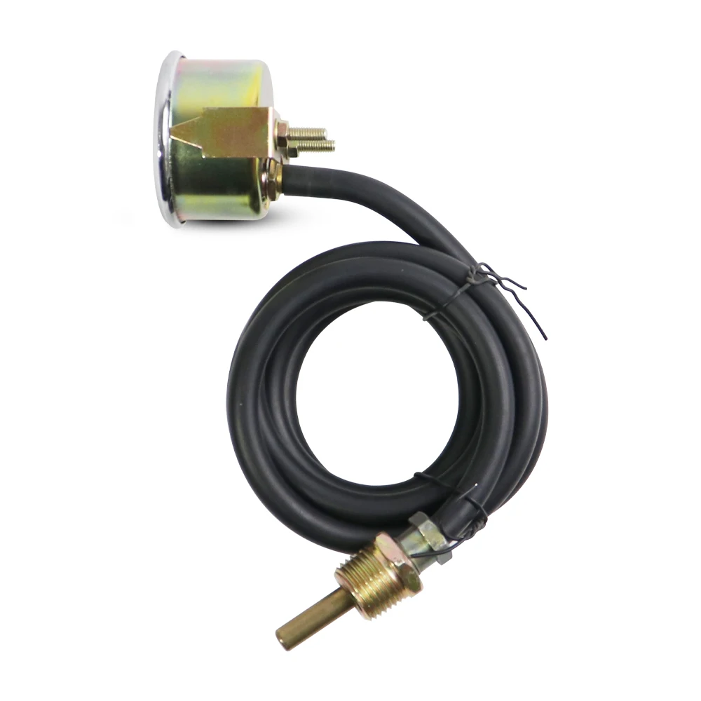 MrGauge 방수 자동차 게이지 52MM 40-120 ℃   블랙 라인 1.6m 센서 라인 12V 24V 범용 자동차 엔진 수온계