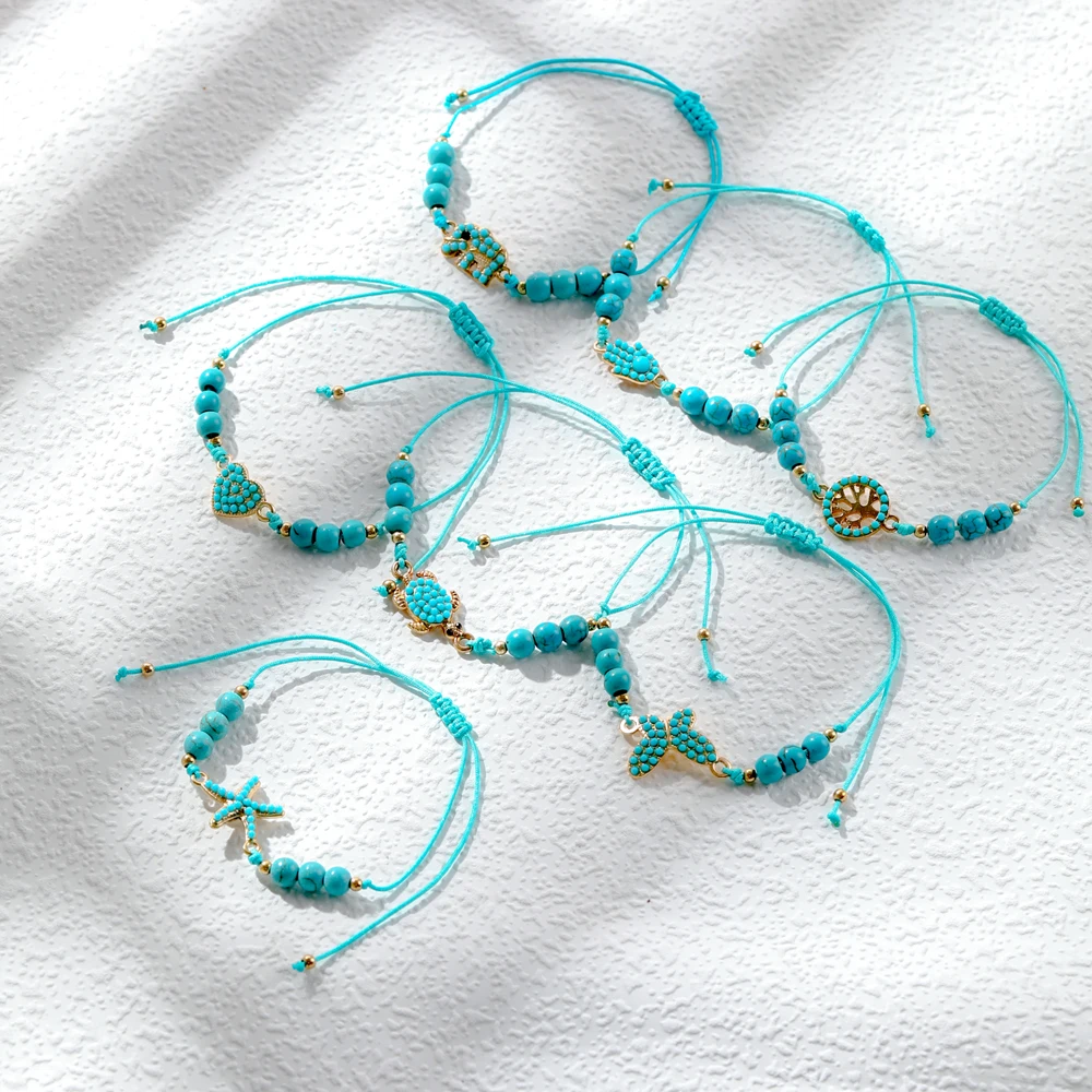 VG 6 YM 2022 Boho Beaded Bracelets Ethnic Natural Stone