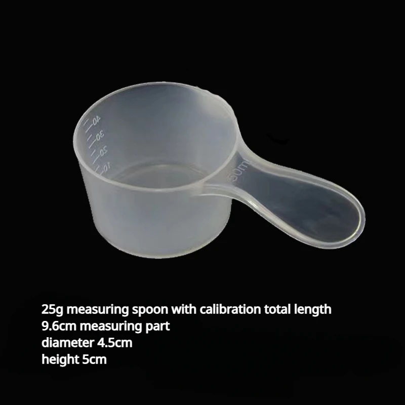 Plastic Metering Coffee Spoon with Scale Baking Utensils Milk Powder Laboratory Liquid Spoon Kitchen Accessories 50ml 60ml 1Pc kitchen measuring spoons,measuring spoon set