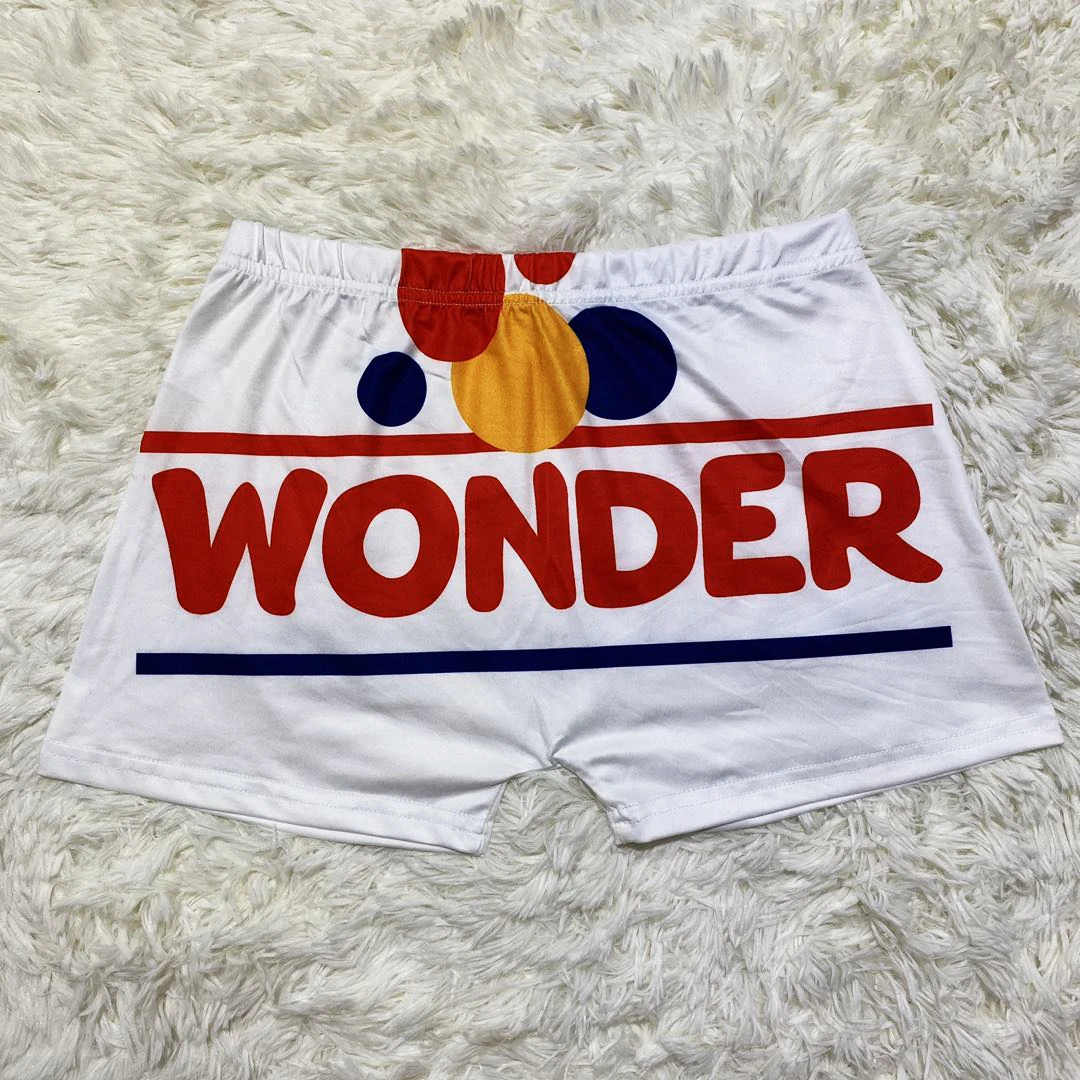 Description Picture 4 of itemSummer New Style Letter Printing Sexy Hip-Lifting High-Waist Elastic Ladies Large Candy Snack Shorts Women's Shorts